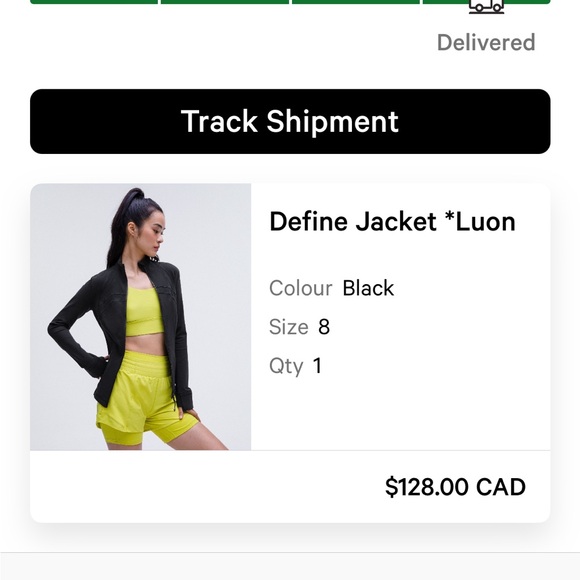 Lululemon Define Jacket black - size 8 - Picture 4 of 4